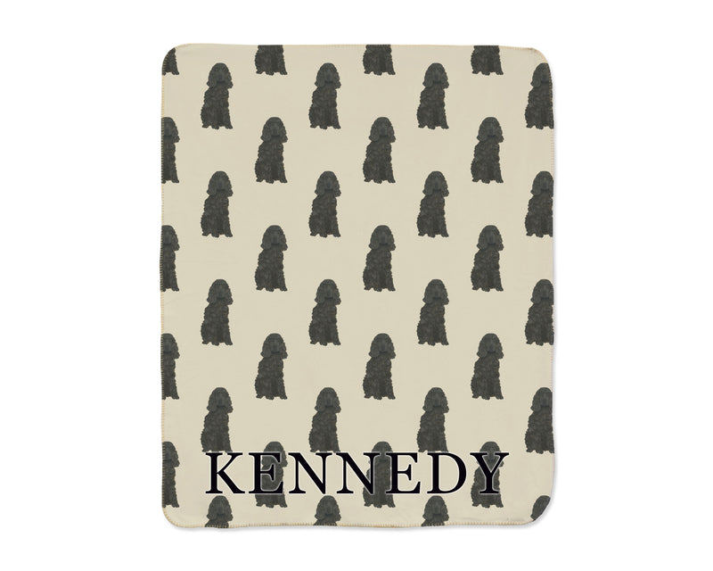 Cocker Spaniel (Black) Sherpa Throw Blanket