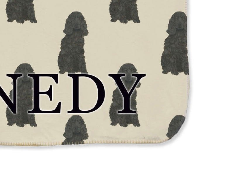 Cocker Spaniel (Black) Sherpa Throw Blanket