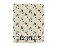 Corgi (Tricolor) Sherpa Throw Blanket