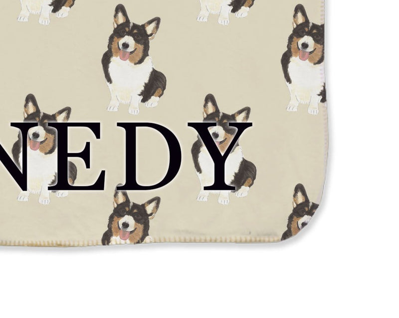 Corgi (Tricolor) Sherpa Throw Blanket