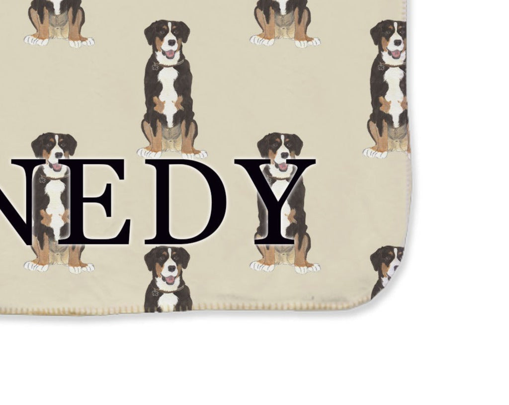 Entlebucher Mountain Dog Sherpa Throw Blanket