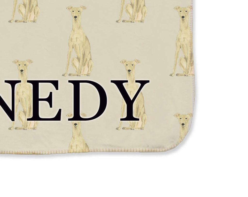 Greyhound (Fawn) Sherpa Throw Blanket