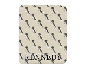 German Shorthaired Pointer (Black) Sherpa Throw Blanket