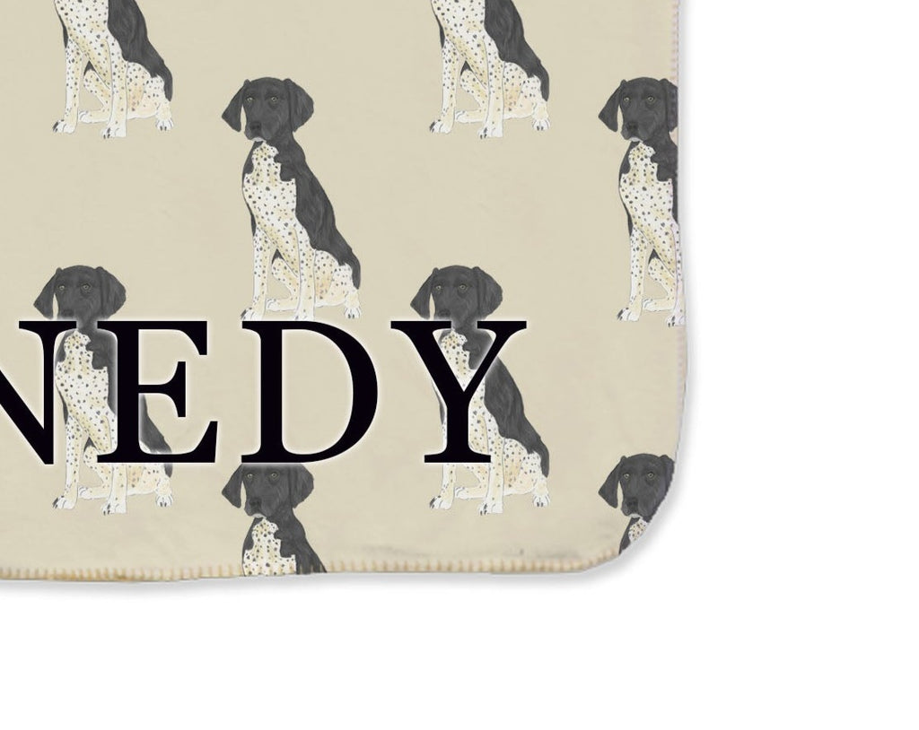 German Shorthaired Pointer (Black) Sherpa Throw Blanket