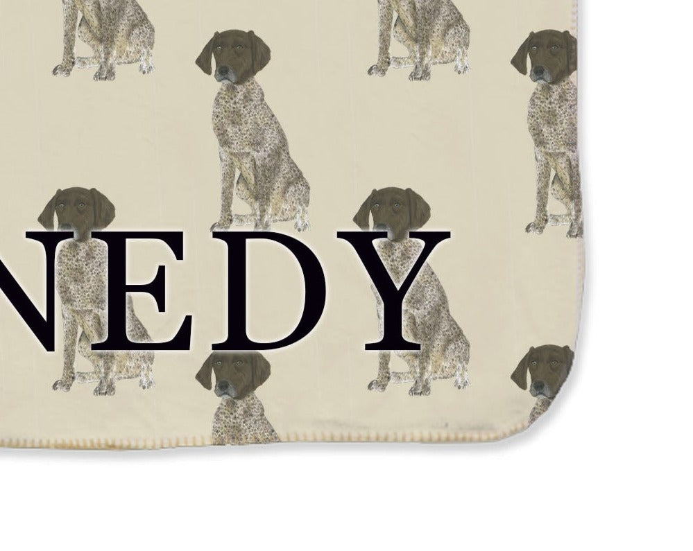 German Shorthaired Pointer (Liver) Sherpa Throw Blanket