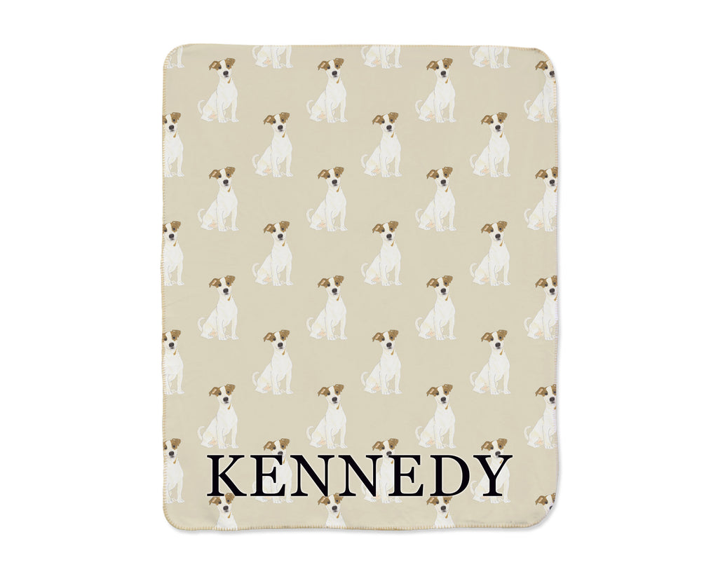 Jack Russell Terrier Sherpa Throw Blanket