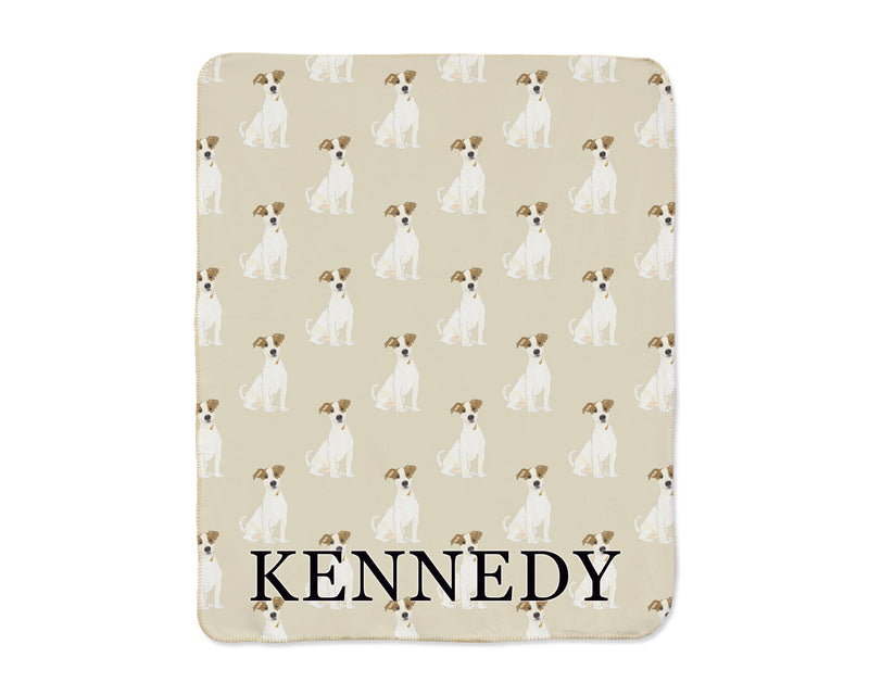 Jack Russell Terrier Sherpa Throw Blanket