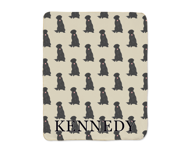 Labrador (Black) Sherpa Throw Blanket