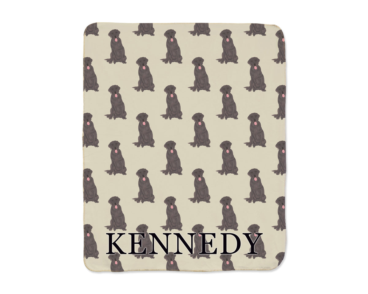Labrador (Chocolate) Sherpa Throw Blanket