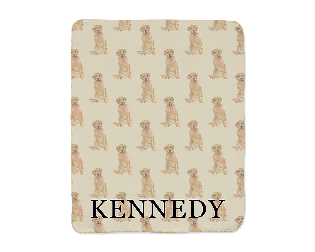Labrador (Dudley) Sherpa Throw Blanket