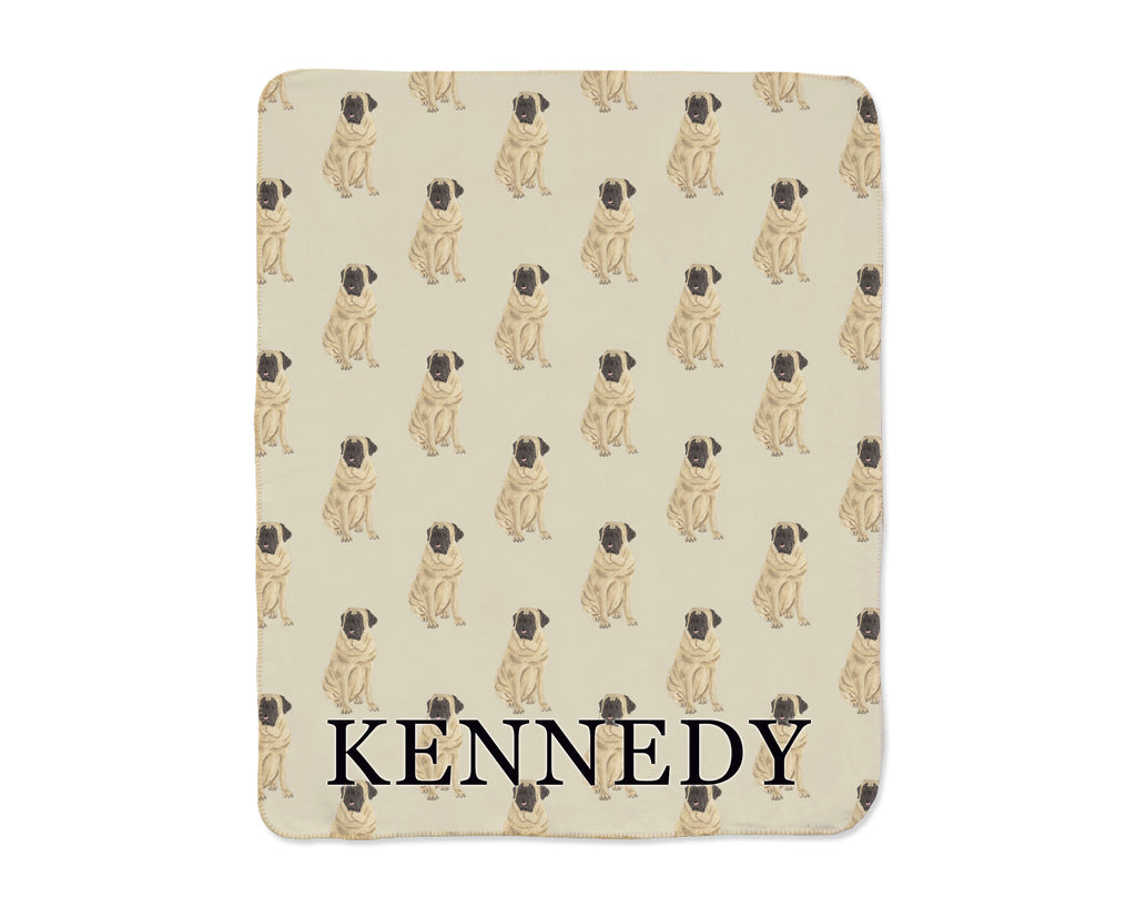 Mastiff Sherpa Throw Blanket