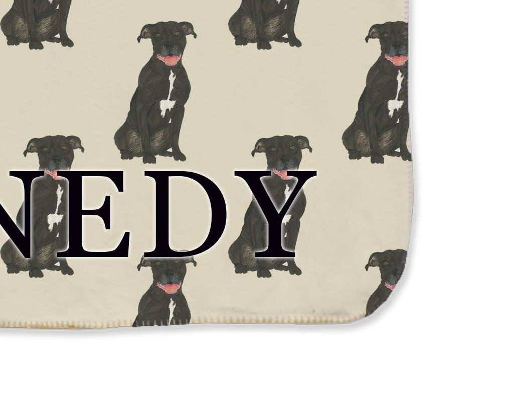 Pitbull (Black) Sherpa Throw Blanket