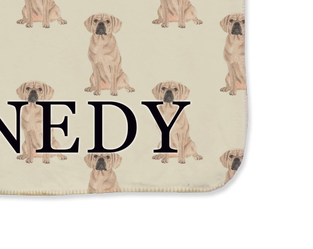 Puggle Sherpa Throw Blanket