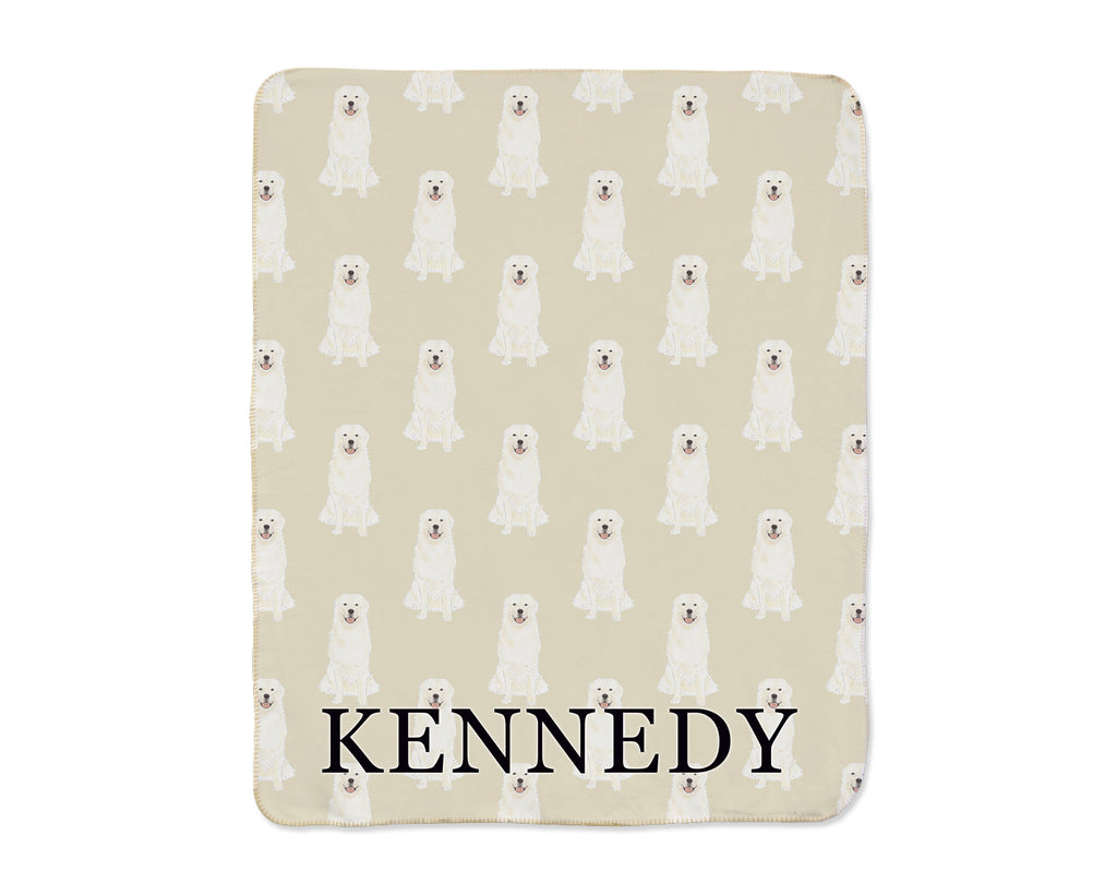 Great Pyrenees Sherpa Throw Blanket