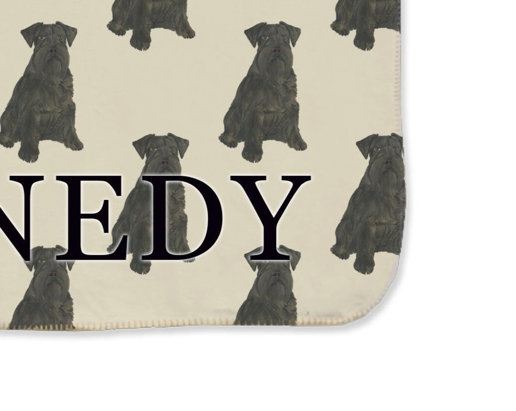 Schnauzer (Black) Sherpa Throw Blanket