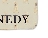 German Shepherd (Black & Tan) Sherpa Throw Blanket