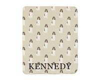 English Springer Spaniel (Liver & White) Sherpa Throw Blanket