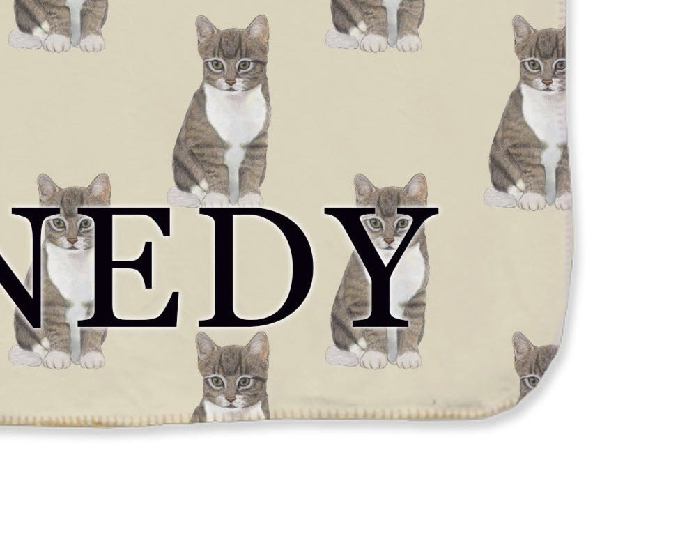Tabby (Grey) Sherpa Throw Blanket