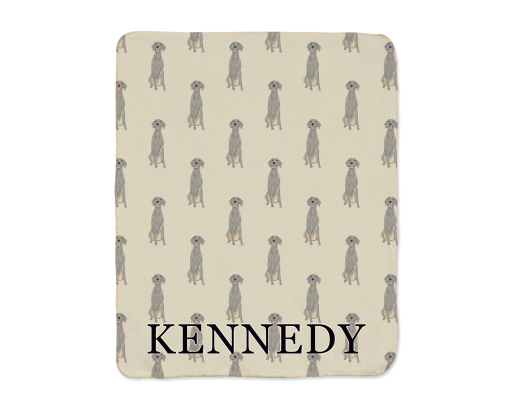 Weimaraner Sherpa Throw Blanket