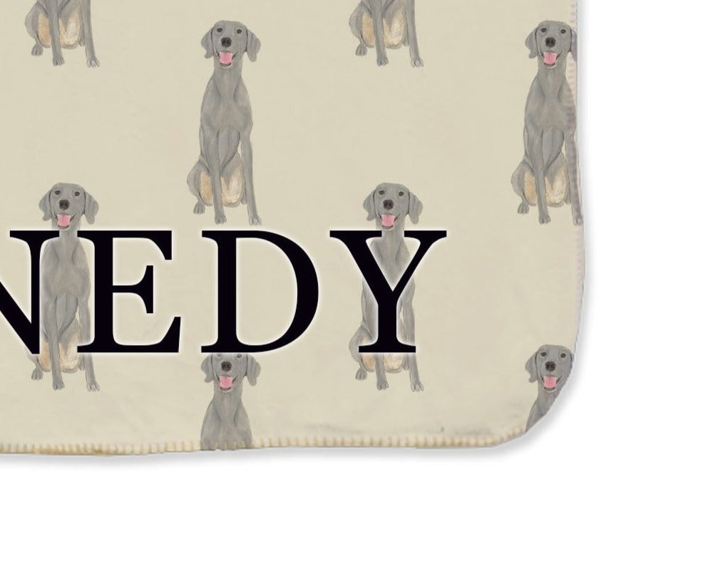 Weimaraner Sherpa Throw Blanket