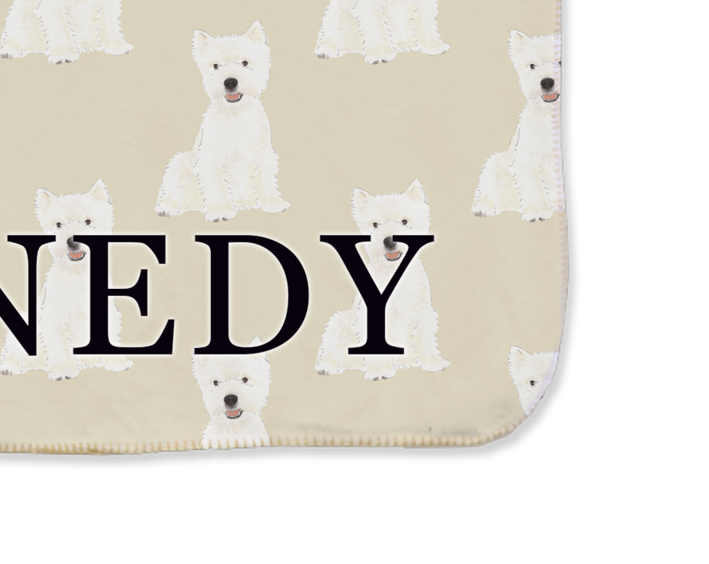 West Highland Terrier Sherpa Throw Blanket