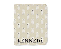 Bichon Sherpa Throw Blanket