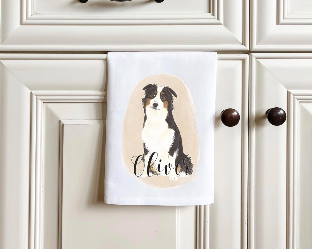 Personalized Australian Shepherd Tea Towel (Set of 2)