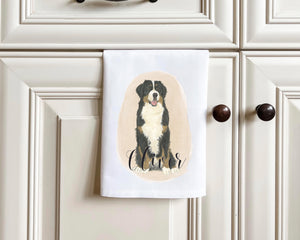 Personalized Bernese Mountain Dog Tea Towel (Set of 2)