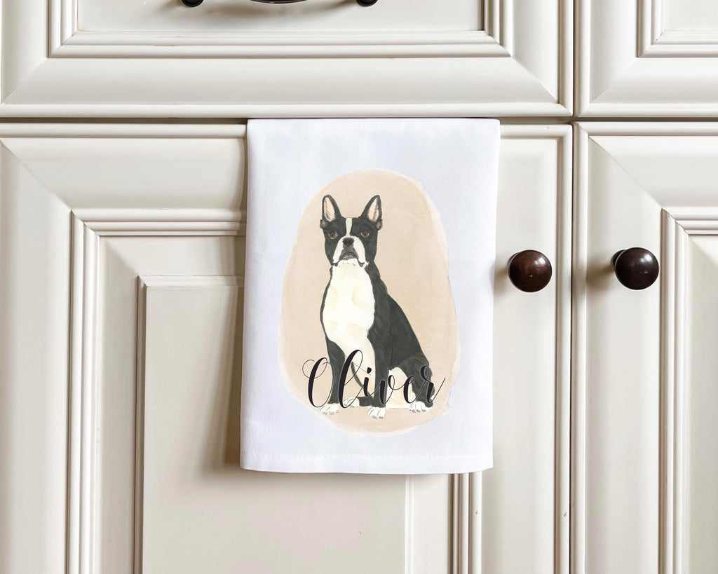 Personalized Boston Terrier Tea Towel (Set of 2)