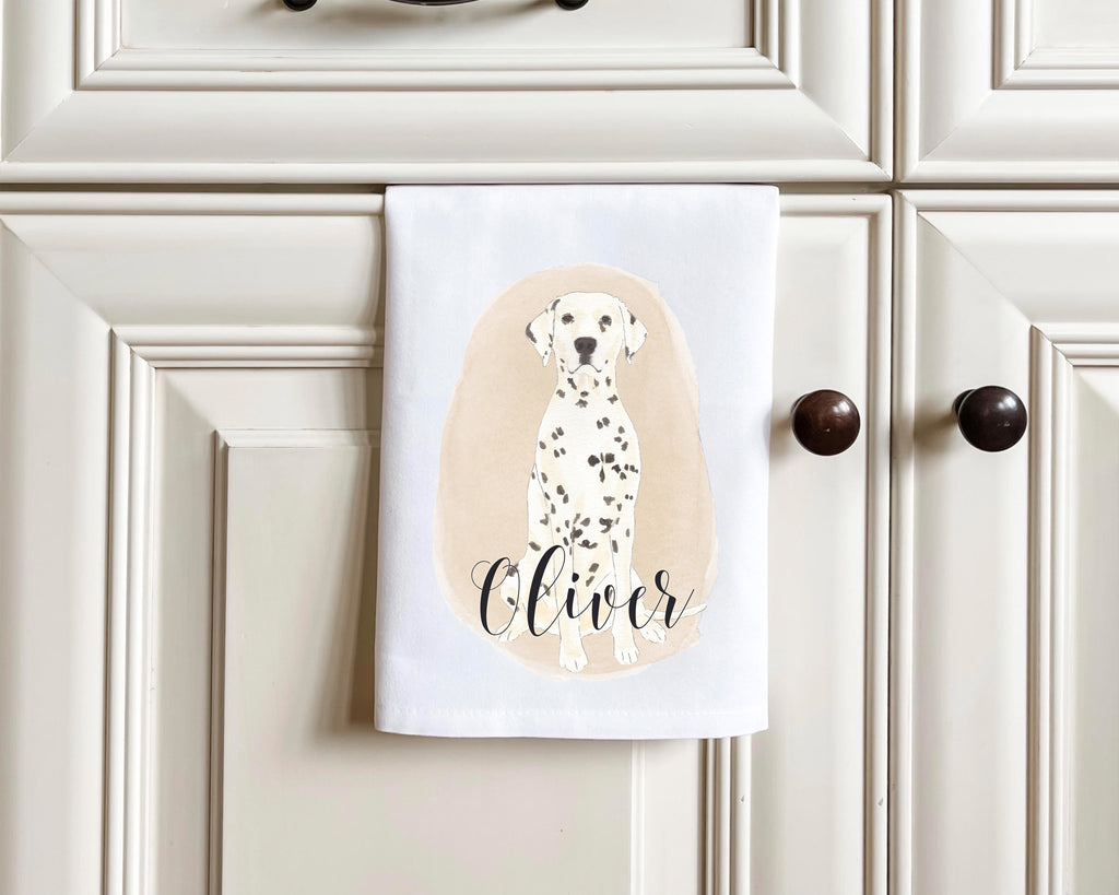 Personalized Dalmatian Tea Towel (Set of 2)