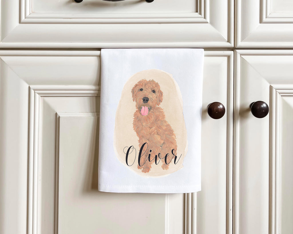 Personalized Golden Doodle (Apricot) Tea Towel (Set of 2)