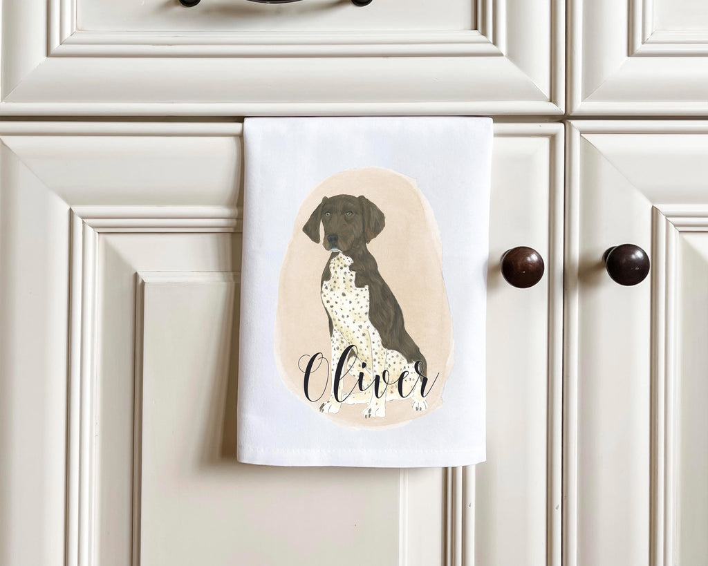 Personalized German Shorthaired Pointer (Liver & White) Tea Towel (Set of 2)