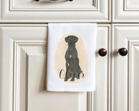 Personalized Great Dane (Black) Tea Towel (Set of 2)