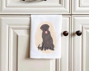 Personalized Labrador (Black) Tea Towel (Set of 2)