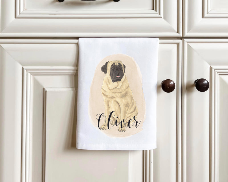 Personalized Mastiff Tea Towel (Set of 2)