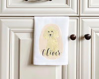 Personalized Poodle (Blonde) Tea Towel (Set of 2)