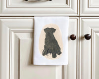Personalized Schnauzer (Black) Tea Towel (Set of 2)