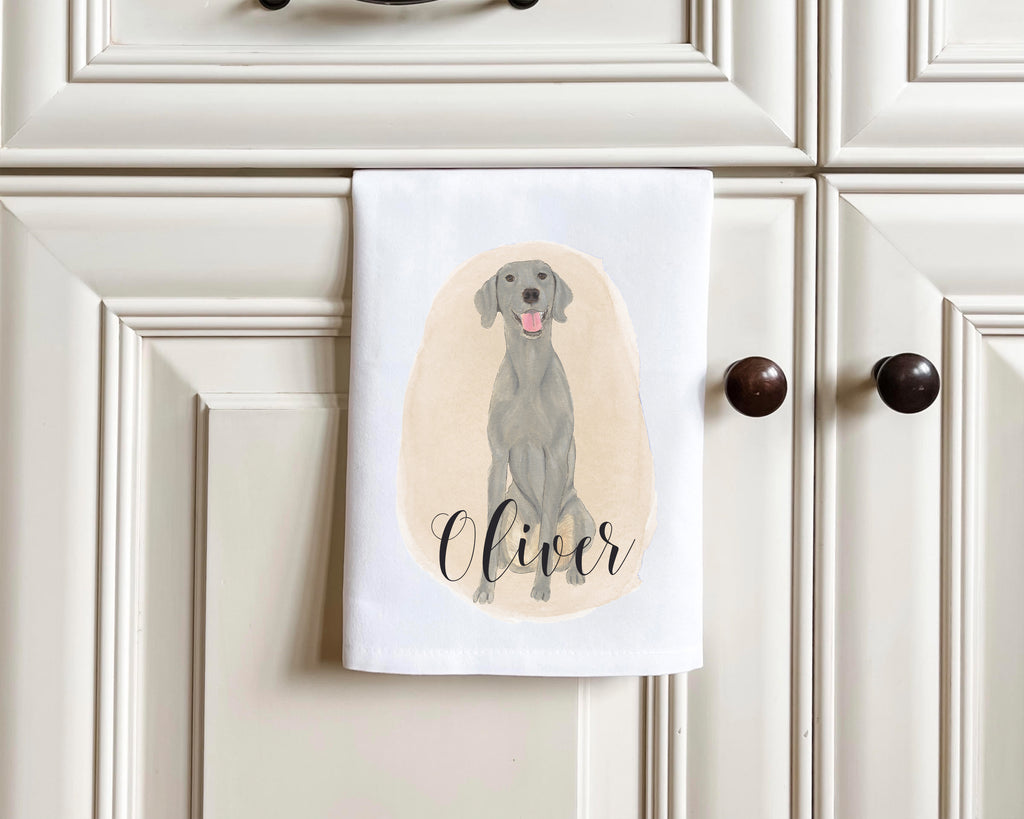 Personalized Weimaraner Tea Towel (Set of 2)