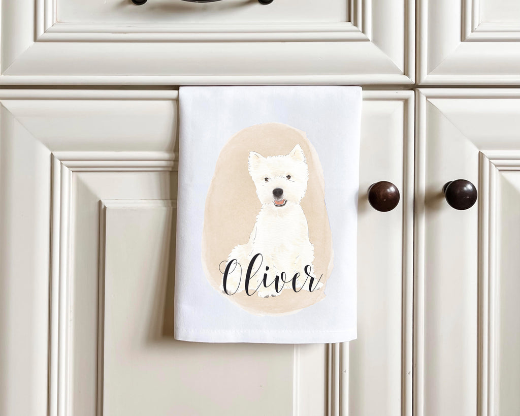 Personalized West Highland Terrier Tea Towel (Set of 2)
