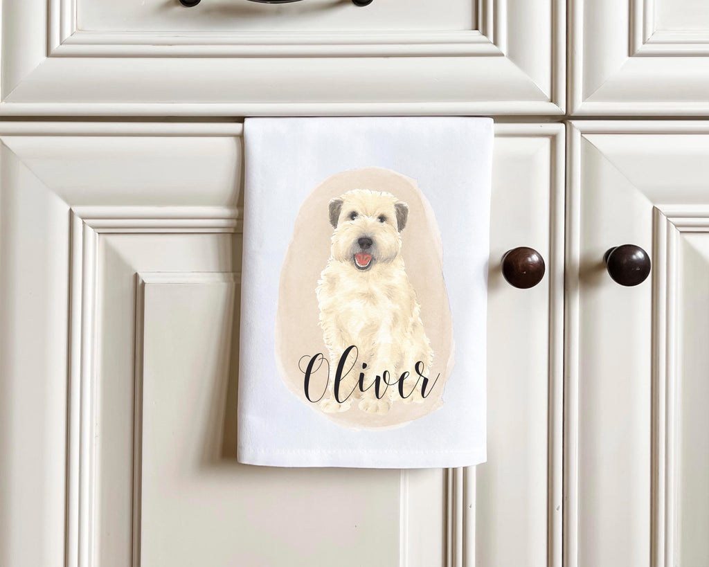Personalized Wheaten Terrier Tea Towel (Set of 2)