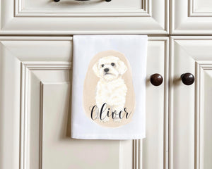 Personalized Maltese Tea Towel (Set of 2)