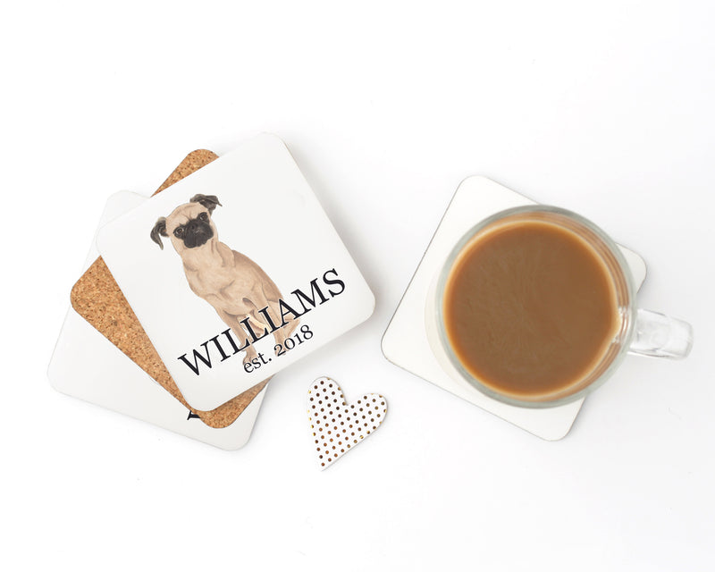 Personalized Brussels Griffon Cork Back Coasters