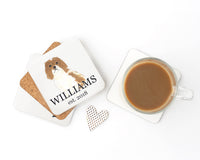 Personalized Cavalier King Charles Spaniel (Blenheim) Cork Back Coasters