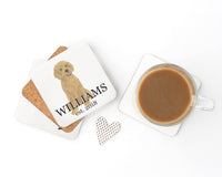 Personalized Cockapoo (Apricot) Cork Back Coasters