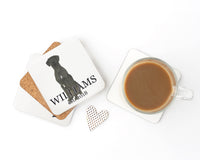 Personalized Great Dane (Black) Cork Back Coasters
