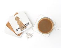 Personalized Irish Setter Cork Back Coasters