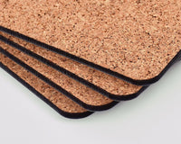 Personalized Tabby (Grey) Cork Back Coasters