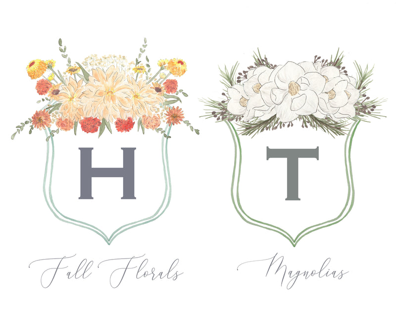 Chihuahua Floral Crest Milestone Cards