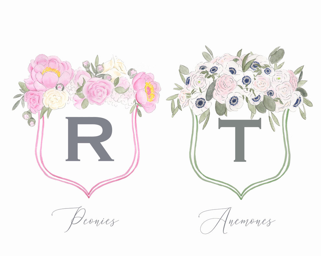 French Bulldog Floral Crest Milestone Cards