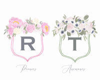 French Bulldog Floral Crest Milestone Cards